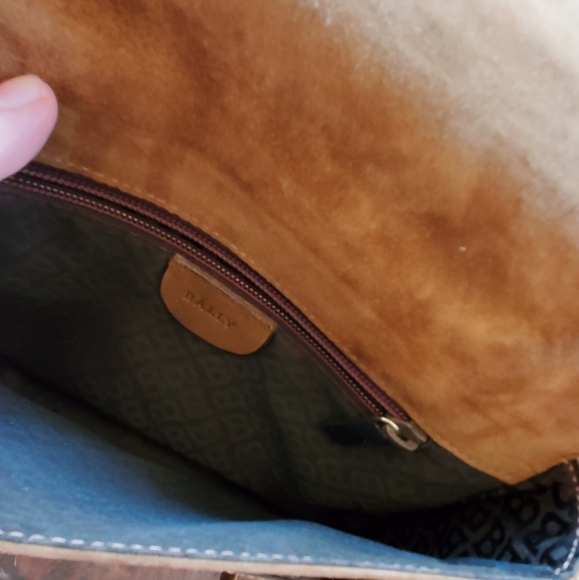 BALLY Vintage Shoulder Bag*Patent & Suede Leather - Picture 2 of 9